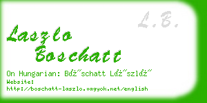 laszlo boschatt business card